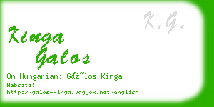 kinga galos business card